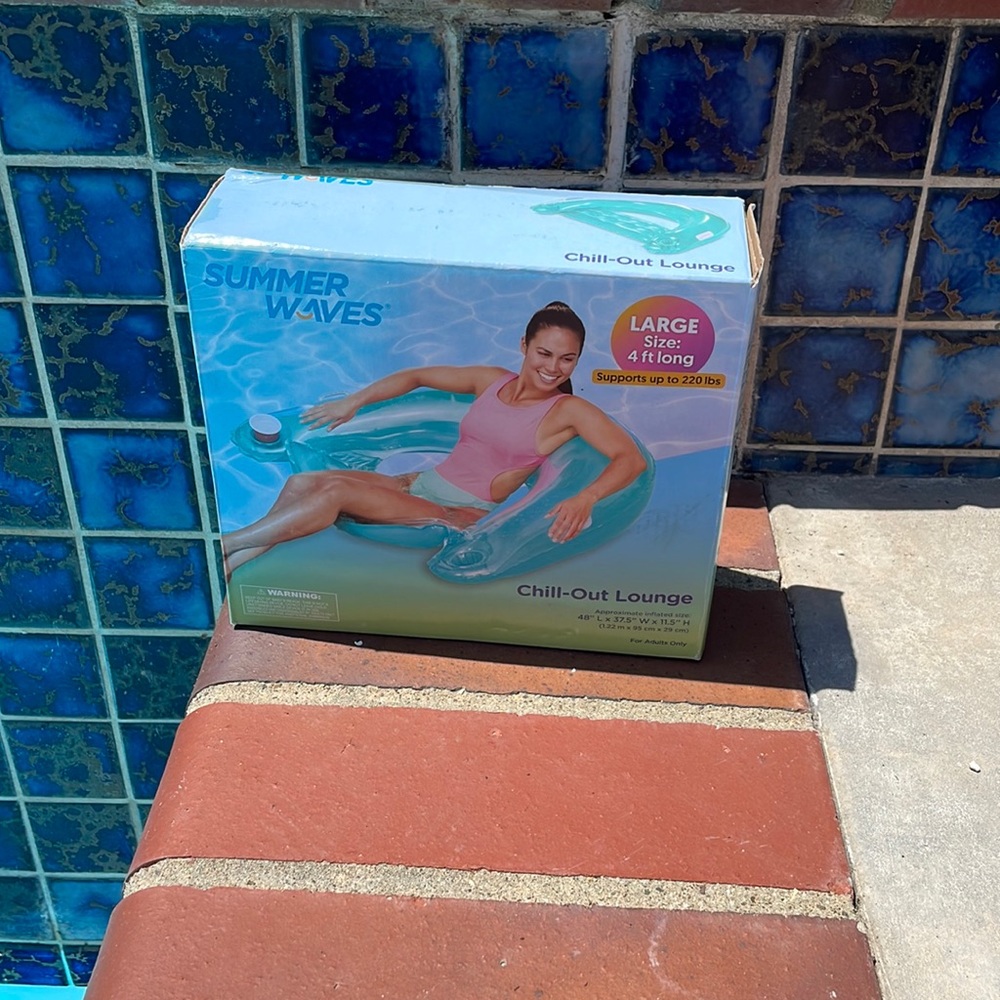 NEW Summer Waves Chill-Out Pool Lounge- Sz Large~NEW